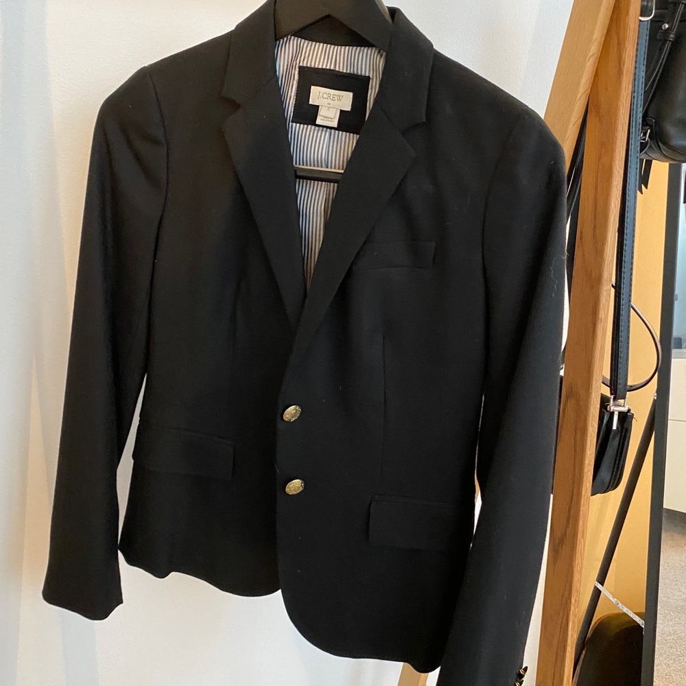 Black JCrew Wool Suit Jacket